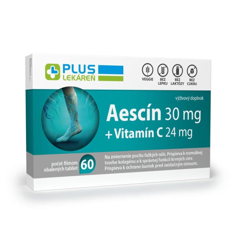 Aescín 30 mg + Vitamín C 24 mg, 60 tbl