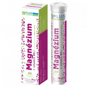 Magnézium + Vitamín B6 s príchuťou grepu a maliny, 20 šumivých tabliet